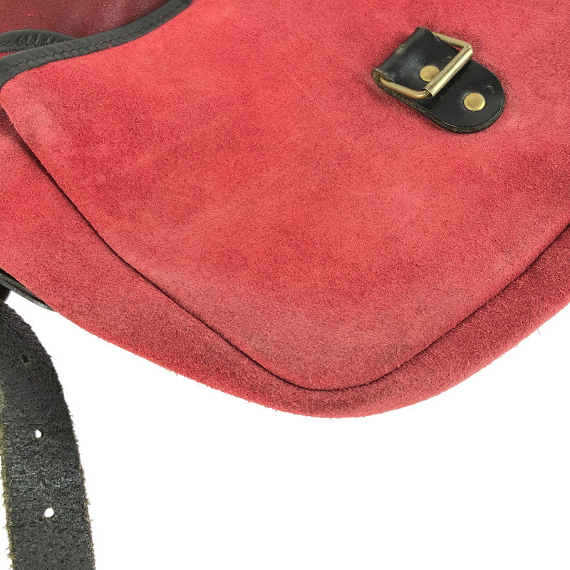 【現状渡し品】【メンズ】 BILL AMBERG ビル アンバーグ SUEDE SHOULDER POUCH カバン 188-250913-na-09-tag カラー：レッド 万代Net店