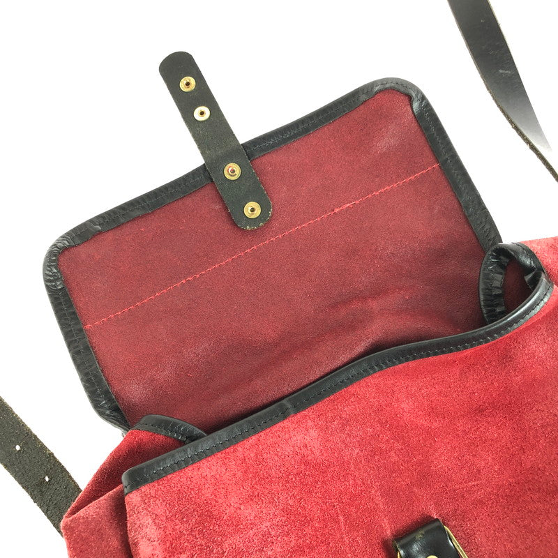 【現状渡し品】【メンズ】 BILL AMBERG ビル アンバーグ SUEDE SHOULDER POUCH カバン 188-250913-na-09-tag カラー：レッド 万代Net店
