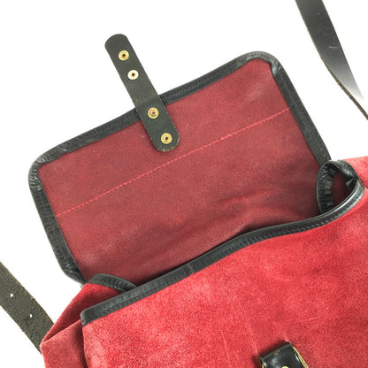 【現状渡し品】【メンズ】 BILL AMBERG ビル アンバーグ SUEDE SHOULDER POUCH カバン 188-250913-na-09-tag カラー：レッド 万代Net店