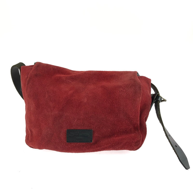 【現状渡し品】【メンズ】 BILL AMBERG ビル アンバーグ SUEDE SHOULDER POUCH カバン 188-250913-na-09-tag カラー：レッド 万代Net店