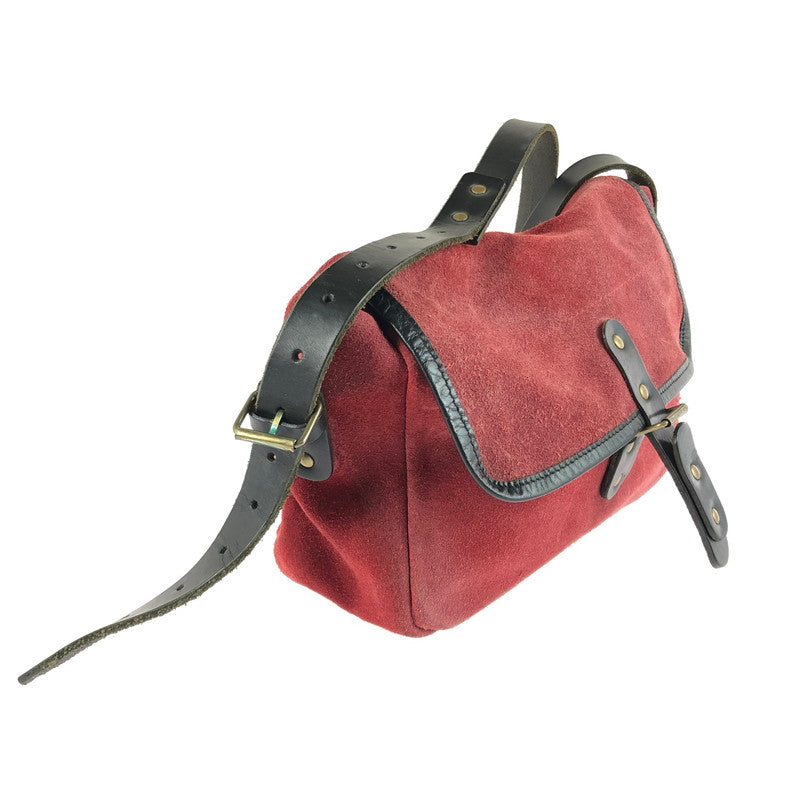 【現状渡し品】【メンズ】 BILL AMBERG ビル アンバーグ SUEDE SHOULDER POUCH カバン 188-250913-na-09-tag カラー：レッド 万代Net店