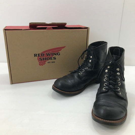 【中古品】【メンズ】 RED WING レッドウィング IRON RANGER 8084 アイアンレンジャー レースアップブーツ シューズ 靴 164-250828-yy-09-tag サイズ：26cm カラー：ブラック 万代Net店