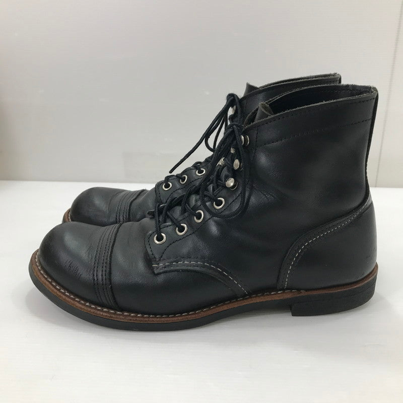 【中古品】【メンズ】 RED WING レッドウィング IRON RANGER 8084 アイアンレンジャー レースアップブーツ シューズ 靴 164-250828-yy-09-tag サイズ：26cm カラー：ブラック 万代Net店