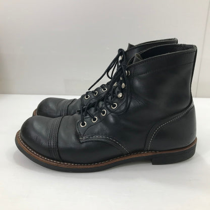 【中古品】【メンズ】 RED WING レッドウィング IRON RANGER 8084 アイアンレンジャー レースアップブーツ シューズ 靴 164-250828-yy-09-tag サイズ：26cm カラー：ブラック 万代Net店