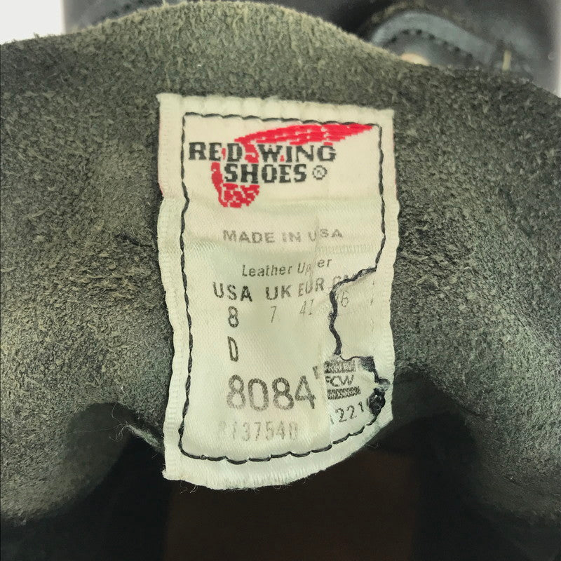 【中古品】【メンズ】 RED WING レッドウィング IRON RANGER 8084 アイアンレンジャー レースアップブーツ シューズ 靴 164-250828-yy-09-tag サイズ：26cm カラー：ブラック 万代Net店