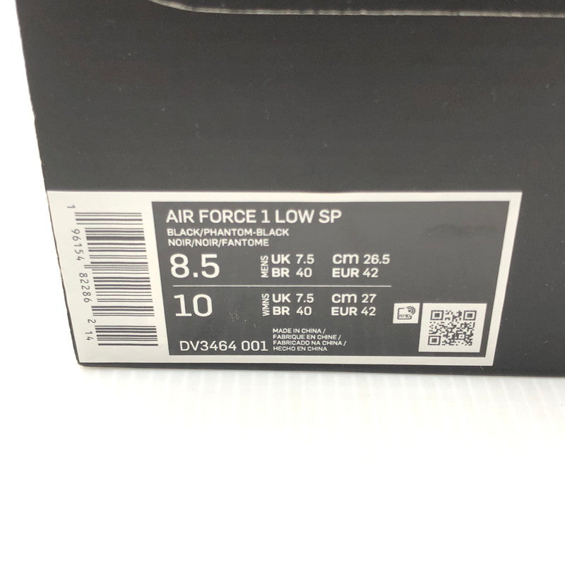 【中古品】【メンズ】 AMBUSH アンブッシュ × NIKE ナイキ コラボ AIR FORCE 1 LOW BLACK DV3464-001 エアフォース1 ロー ブラック スニーカー 靴 160-250828-rt-12-tag サイズ：26.5cm US 8.5 カラー：AMBUSH BLACK 万代Net店