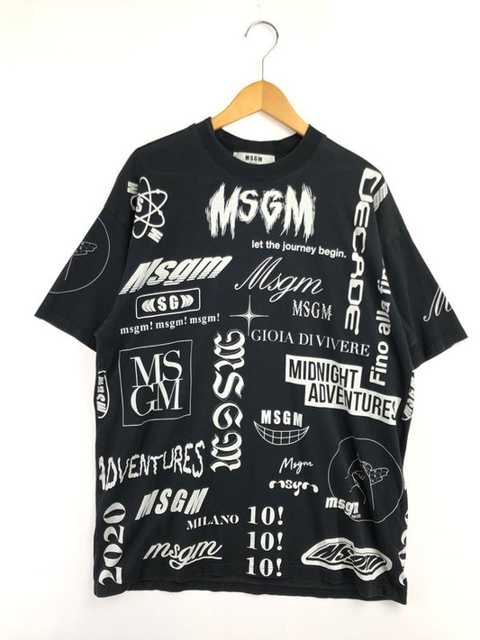 【中古品】【メンズ】 MSGM エムエスジーエム 20SS MULTI LOGO S/S TEE 2840MM101 マルチ ロゴ 半袖 Tシャツ トップス 141-260605-rt-03-tagh サイズ：M カラー：ブラック 万代Net店