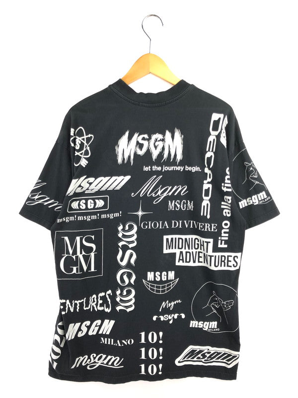 【中古品】【メンズ】 MSGM エムエスジーエム 20SS MULTI LOGO S/S TEE 2840MM101 マルチ ロゴ 半袖 Tシャツ トップス 141-260605-rt-03-tagh サイズ：M カラー：ブラック 万代Net店