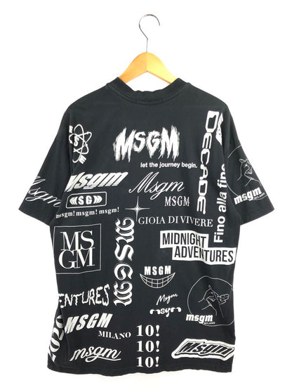 【中古品】【メンズ】 MSGM エムエスジーエム 20SS MULTI LOGO S/S TEE 2840MM101 マルチ ロゴ 半袖 Tシャツ トップス 141-260605-rt-03-tagh サイズ：M カラー：ブラック 万代Net店