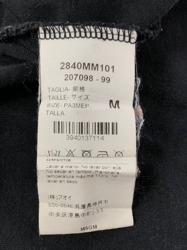 【中古品】【メンズ】 MSGM エムエスジーエム 20SS MULTI LOGO S/S TEE 2840MM101 マルチ ロゴ 半袖 Tシャツ トップス 141-260605-rt-03-tagh サイズ：M カラー：ブラック 万代Net店