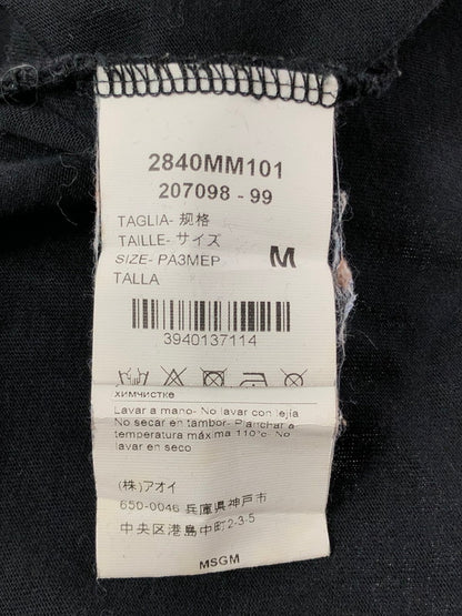 【中古品】【メンズ】 MSGM エムエスジーエム 20SS MULTI LOGO S/S TEE 2840MM101 マルチ ロゴ 半袖 Tシャツ トップス 141-260605-rt-03-tagh サイズ：M カラー：ブラック 万代Net店