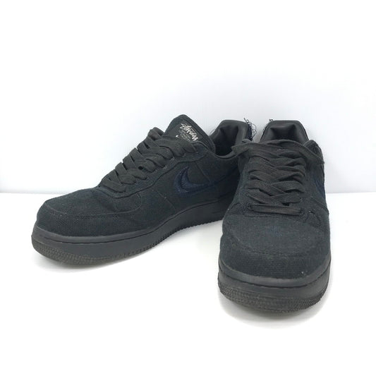 【中古品】【メンズ】 NIKE ナイキ × STUSSY ステューシー コラボ AIR FORCE 1 LOW CZ9084-001 エアフォース ワン ロー スニーカー 靴 160-250904-yy-18-tag サイズ：27.5cm/US9.5 カラー：BLACK/BLACK 万代Net店