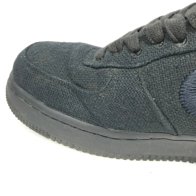 【中古品】【メンズ】 NIKE ナイキ × STUSSY ステューシー コラボ AIR FORCE 1 LOW CZ9084-001 エアフォース ワン ロー スニーカー 靴 160-250904-yy-18-tag サイズ：27.5cm/US9.5 カラー：BLACK/BLACK 万代Net店