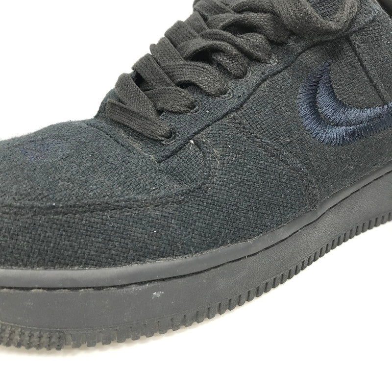 【中古品】【メンズ】 NIKE ナイキ × STUSSY ステューシー コラボ AIR FORCE 1 LOW CZ9084-001 エアフォース ワン ロー スニーカー 靴 160-250904-yy-18-tag サイズ：27.5cm/US9.5 カラー：BLACK/BLACK 万代Net店