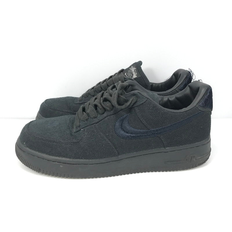 【中古品】【メンズ】 NIKE ナイキ × STUSSY ステューシー コラボ AIR FORCE 1 LOW CZ9084-001 エアフォース ワン ロー スニーカー 靴 160-250904-yy-18-tag サイズ：27.5cm/US9.5 カラー：BLACK/BLACK 万代Net店