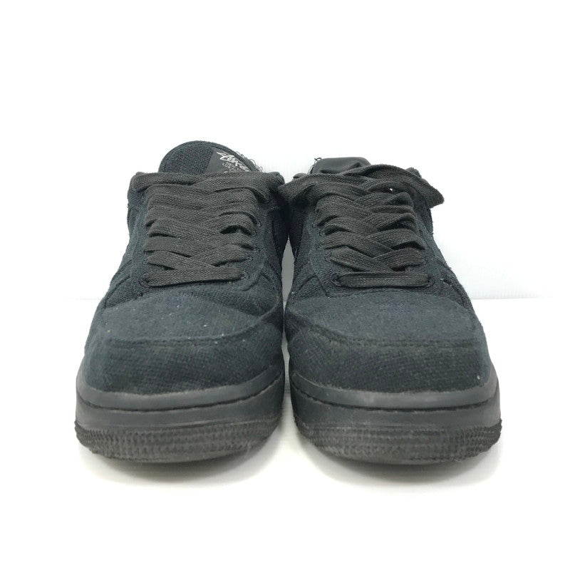 【中古品】【メンズ】 NIKE ナイキ × STUSSY ステューシー コラボ AIR FORCE 1 LOW CZ9084-001 エアフォース ワン ロー スニーカー 靴 160-250904-yy-18-tag サイズ：27.5cm/US9.5 カラー：BLACK/BLACK 万代Net店