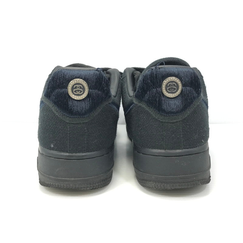 【中古品】【メンズ】 NIKE ナイキ × STUSSY ステューシー コラボ AIR FORCE 1 LOW CZ9084-001 エアフォース ワン ロー スニーカー 靴 160-250904-yy-18-tag サイズ：27.5cm/US9.5 カラー：BLACK/BLACK 万代Net店