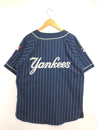 【中古品】【メンズ】 STARTER スターター × YANKEES ヤンキース STRIPE GAME SHIRT ストライプ ゲーム シャツ トップス 146-260818-rt-47-tag カラー：ネイビー 万代Net店