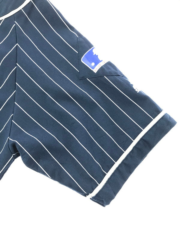【中古品】【メンズ】 STARTER スターター × YANKEES ヤンキース STRIPE GAME SHIRT ストライプ ゲーム シャツ トップス 146-260818-rt-47-tag カラー：ネイビー 万代Net店