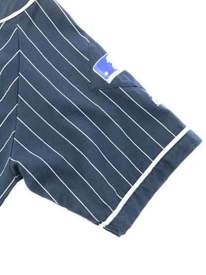 【中古品】【メンズ】 STARTER スターター × YANKEES ヤンキース STRIPE GAME SHIRT ストライプ ゲーム シャツ トップス 146-260818-rt-47-tag カラー：ネイビー 万代Net店