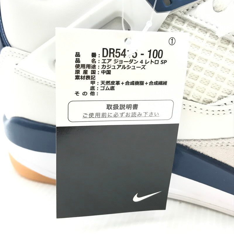 【中古美品】【メンズ】 NIKE SB ナイキエスビー AIR JORDAN 4 RETRO SP DR5415-100 エアジョーダン4 レトロ SP スニーカー 靴 160-250903-rt-17-tag サイズ：27cm US 9 カラー：スミット ホワイト/ホワイトネイビー 万代Net店