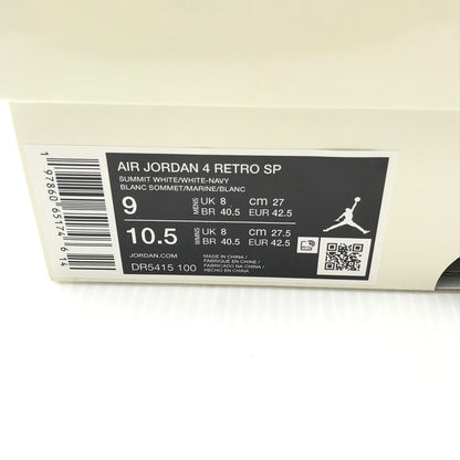 【中古美品】【メンズ】 NIKE SB ナイキエスビー AIR JORDAN 4 RETRO SP DR5415-100 エアジョーダン4 レトロ SP スニーカー 靴 160-250903-rt-17-tag サイズ：27cm US 9 カラー：スミット ホワイト/ホワイトネイビー 万代Net店