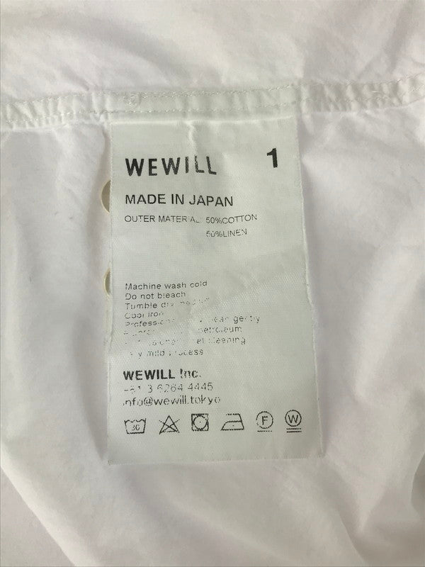 【中古品】【メンズ】 WEWILL ウィーウィル L/S SHIRT WHITE W-010-5007 ロングスリーブシャツ ホワイト 長袖シャツ トップス 140-250904-rt-02-tag サイズ：1 カラー：ホワイト 万代Net店