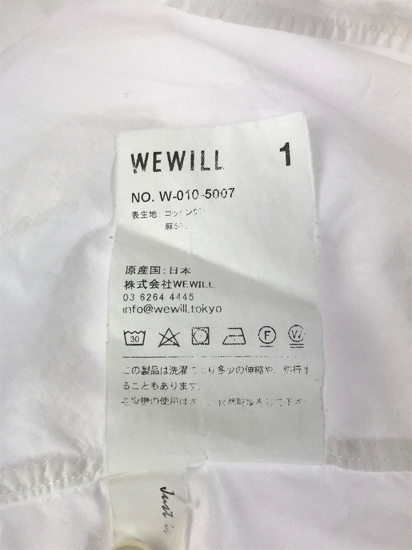 【中古品】【メンズ】 WEWILL ウィーウィル L/S SHIRT WHITE W-010-5007 ロングスリーブシャツ ホワイト 長袖シャツ トップス 140-250904-rt-02-tag サイズ：1 カラー：ホワイト 万代Net店