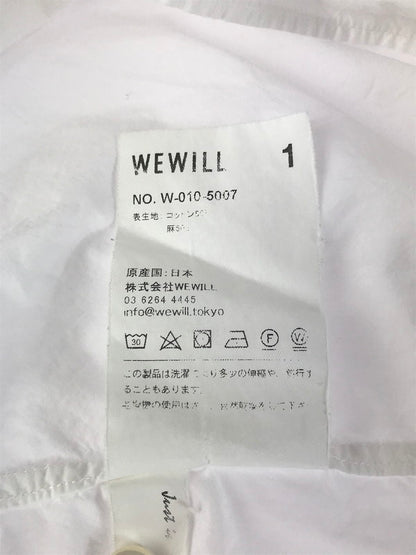 【中古品】【メンズ】 WEWILL ウィーウィル L/S SHIRT WHITE W-010-5007 ロングスリーブシャツ ホワイト 長袖シャツ トップス 140-250904-rt-02-tag サイズ：1 カラー：ホワイト 万代Net店