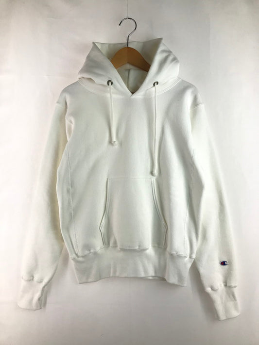【中古品】【メンズ】 Champion チャンピオン REVERSE WEAVE HOODED SWEATSHIRT C5-U101 赤単色タグ USA製 リバースウィーブ フーデッド スウェットシャツ パーカー トップス 148-250904-rt-09-tag サイズ：M カラー：ホワイト 万代Net店