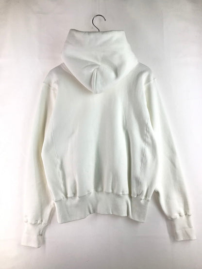 【中古品】【メンズ】 Champion チャンピオン REVERSE WEAVE HOODED SWEATSHIRT C5-U101 赤単色タグ USA製 リバースウィーブ フーデッド スウェットシャツ パーカー トップス 148-250904-rt-09-tag サイズ：M カラー：ホワイト 万代Net店