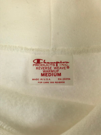 【中古品】【メンズ】 Champion チャンピオン REVERSE WEAVE HOODED SWEATSHIRT C5-U101 赤単色タグ USA製 リバースウィーブ フーデッド スウェットシャツ パーカー トップス 148-250904-rt-09-tag サイズ：M カラー：ホワイト 万代Net店