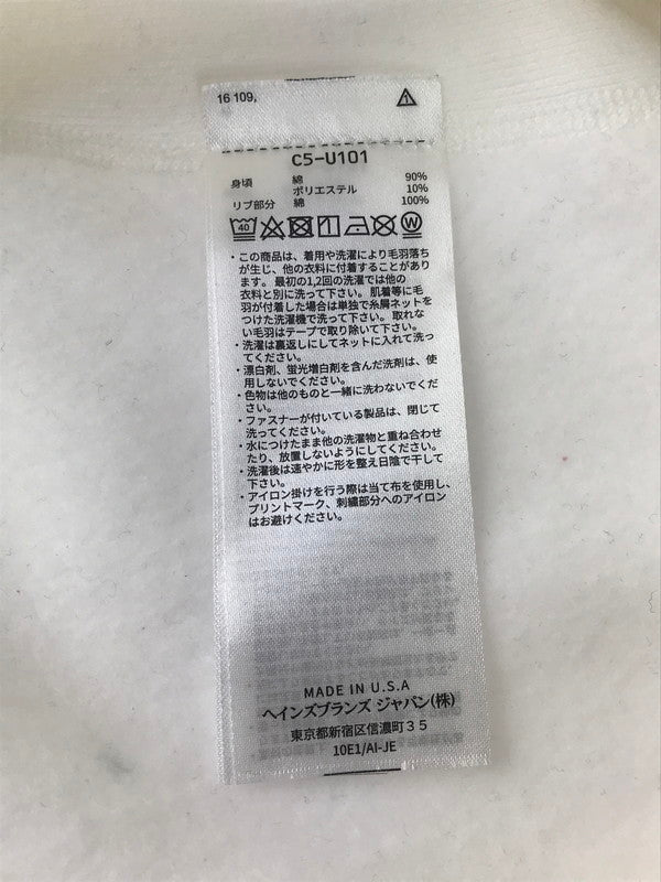 【中古品】【メンズ】 Champion チャンピオン REVERSE WEAVE HOODED SWEATSHIRT C5-U101 赤単色タグ USA製 リバースウィーブ フーデッド スウェットシャツ パーカー トップス 148-250904-rt-09-tag サイズ：M カラー：ホワイト 万代Net店