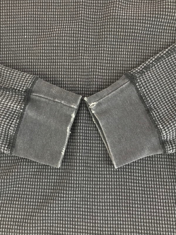 【中古品】【メンズ】 RRL ダブルアールエル WAFFLE L/S CUT AND SEW ワッフル ロングスリーブ カットソー 長袖 トップス 145-250904-yy-02-tag サイズ：L カラー：グレー 万代Net店