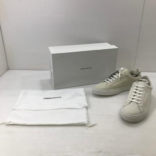 【中古品】【メンズ】 COMMON PROJETS コモン・プロジェクツ LEATHER SNEAKER レザー スニーカー 靴 162-250918-rt-07-tag サイズ：40 カラー：ホワイト 万代Net店