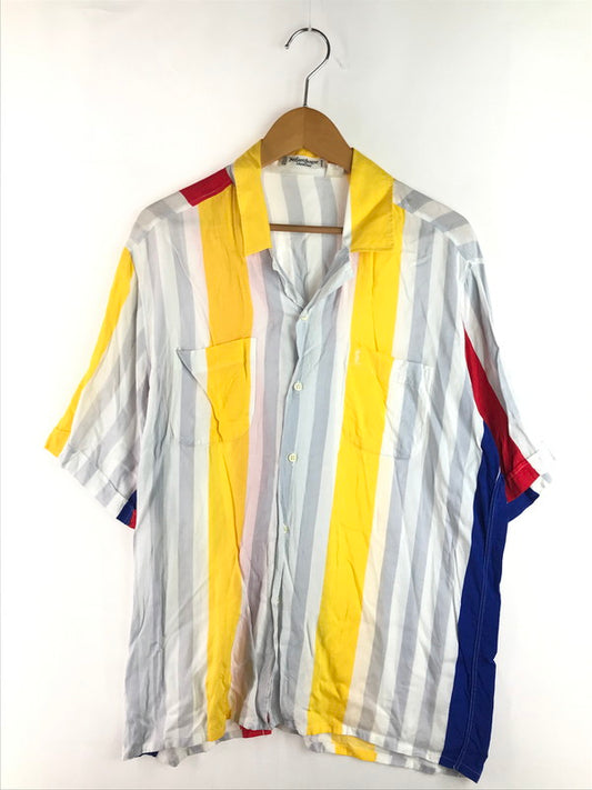 【中古品】【メンズ】 YVES SAINT LAURENT イヴ・サンローラン CHEMISES 80年代 ヴィンテージ マルチストライプシャツ フランス製 トップス 141-250902-yy-20-tag サイズ：3 カラー：マルチカラー 万代Net店