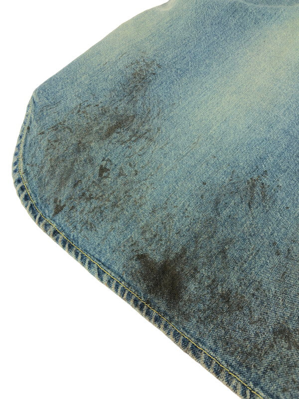 【中古品】【メンズ】 L/S DENIM SHIRT UE-242041 ロングスリーブ デニムシャツ 長袖シャツ トップス 142-250907-rt-09-tag サイズ：1 カラー：インディゴ 万代Net店