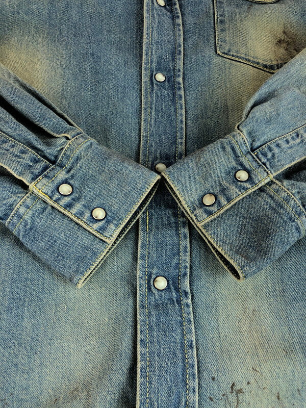 【中古品】【メンズ】 L/S DENIM SHIRT UE-242041 ロングスリーブ デニムシャツ 長袖シャツ トップス 142-250907-rt-09-tag サイズ：1 カラー：インディゴ 万代Net店