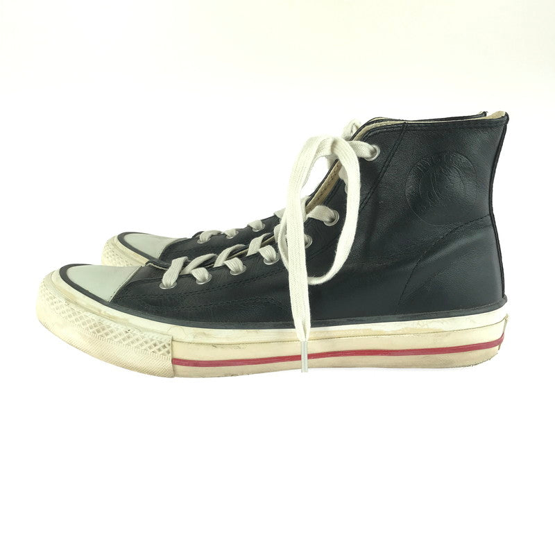 【中古品】【メンズ】 HYSTERIC GLAMOUR ヒステリックグラマー LEATHER HIGH TOP SNEAKERS レザーハイカットスニーカー シューズ 靴 162-250911-yy-09-tag サイズ：8 カラー：ブラック 万代Net店
