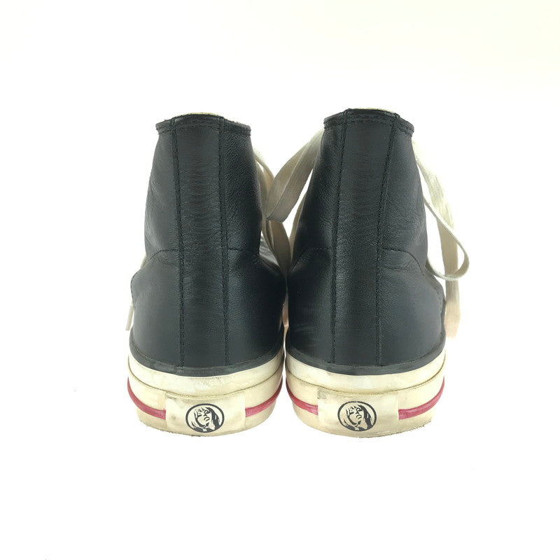 【中古品】【メンズ】 HYSTERIC GLAMOUR ヒステリックグラマー LEATHER HIGH TOP SNEAKERS レザーハイカットスニーカー シューズ 靴 162-250911-yy-09-tag サイズ：8 カラー：ブラック 万代Net店