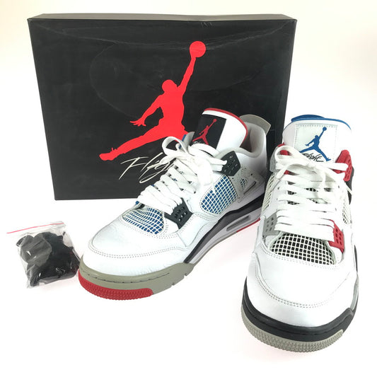 【中古品】【メンズ】 NIKE ナイキ AIR JORDAN 4 RETRO SE CI1184-146 エアジョーダン 4 レトロ SE スニーカー 靴 160-250907-na-05-tag サイズ：32cm US 14 カラー："WHAT THE 4"WHITE/MILITARY BLUE-FIRE RED 万代Net店