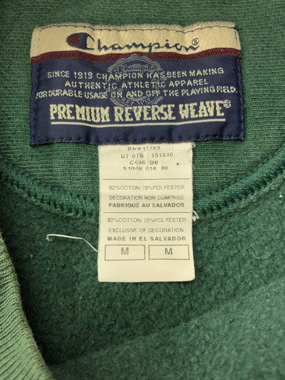 【現状渡し品】【メンズ】 Champion チャンピオン 00's PREMIUM REVERSE CREW NECK SWEATSHIRTS 目無し プレミアム リバースウィーブ スウェットシャツ トップス 146-250908-rt-04-tag サイズ：M カラー：グリーン 万代Net店