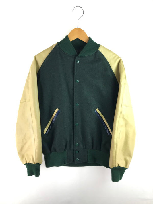 【中古品】【メンズ】 HOLLOWAY ホロウェイ 90’s WOOL LEATHER STADIUM AWARD JACKET 90年代 ウール レザー スタジアム ジャケット 146-250907-rt-20-tag サイズ：M カラー：グリーン 万代Net店