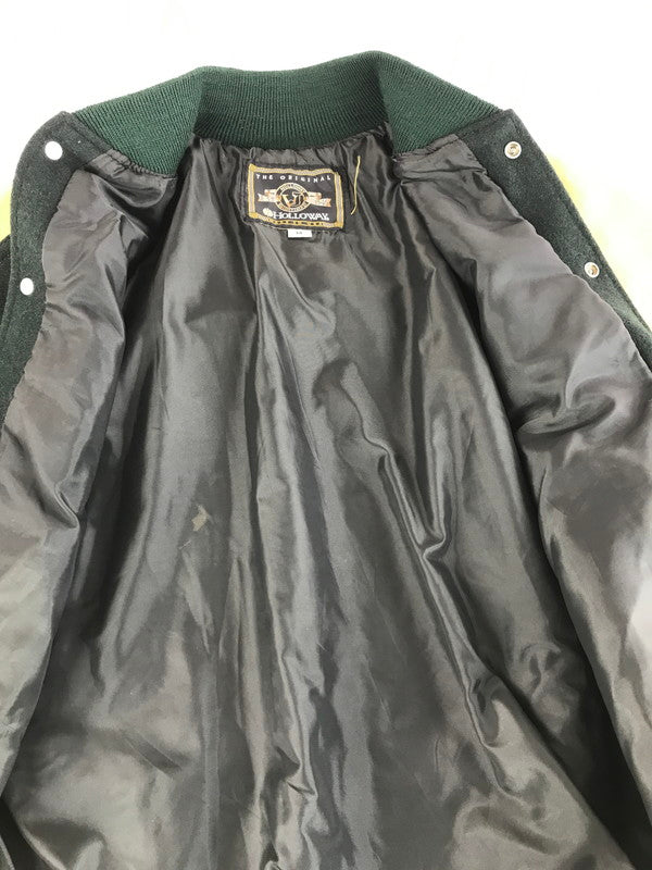 【中古品】【メンズ】 HOLLOWAY ホロウェイ 90’s WOOL LEATHER STADIUM AWARD JACKET 90年代 ウール レザー スタジアム ジャケット 146-250907-rt-20-tag サイズ：M カラー：グリーン 万代Net店