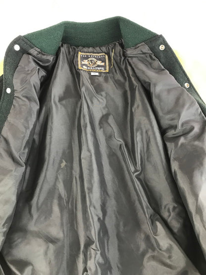 【中古品】【メンズ】 HOLLOWAY ホロウェイ 90’s WOOL LEATHER STADIUM AWARD JACKET 90年代 ウール レザー スタジアム ジャケット 146-250907-rt-20-tag サイズ：M カラー：グリーン 万代Net店
