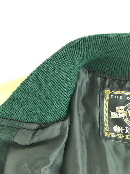【中古品】【メンズ】 HOLLOWAY ホロウェイ 90’s WOOL LEATHER STADIUM AWARD JACKET 90年代 ウール レザー スタジアム ジャケット 146-250907-rt-20-tag サイズ：M カラー：グリーン 万代Net店