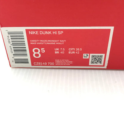 【中古品】【メンズ】 NIKE ナイキ DUNK HI SP MICHIGAN 2020 CZ8149-700 ダンク ハイ ミシガンスニーカー 靴 160-250903-rt-19-tag サイズ：26.5cm US 8.5 カラー：ヴァーシティメイズ/ミッドナイトネイビー 万代Net店