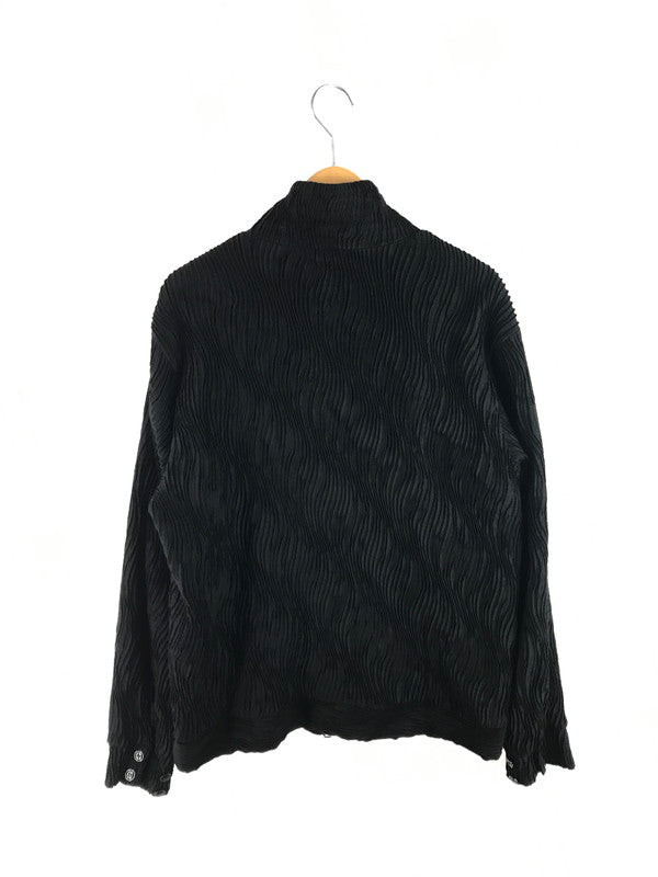 【中古美品】【メンズ】 MEAGRATIA メアグラーティア WAVY FABRIC TRACK JACKET 23243-0202 ウェイビー ファブリック トラックジャケット ライトアウター 140-250907-rt-16-tag サイズ：2 カラー：ブラック 万代Net店