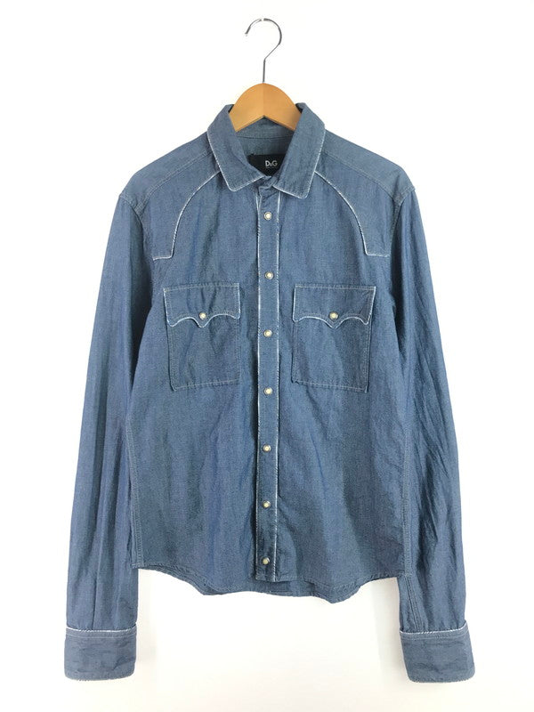 【中古品】【メンズ】 DOLCE&GABBANA ドルチェアンドガッバーナ DENIM WESTERN SHIRT デニムウエスタンシャツ 141-250907-rt-07-tag サイズ：無し カラー：インディゴ 万代Net店