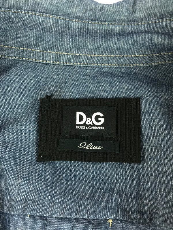 【中古品】【メンズ】 DOLCE&GABBANA ドルチェアンドガッバーナ DENIM WESTERN SHIRT デニムウエスタンシャツ 141-250907-rt-07-tag サイズ：無し カラー：インディゴ 万代Net店